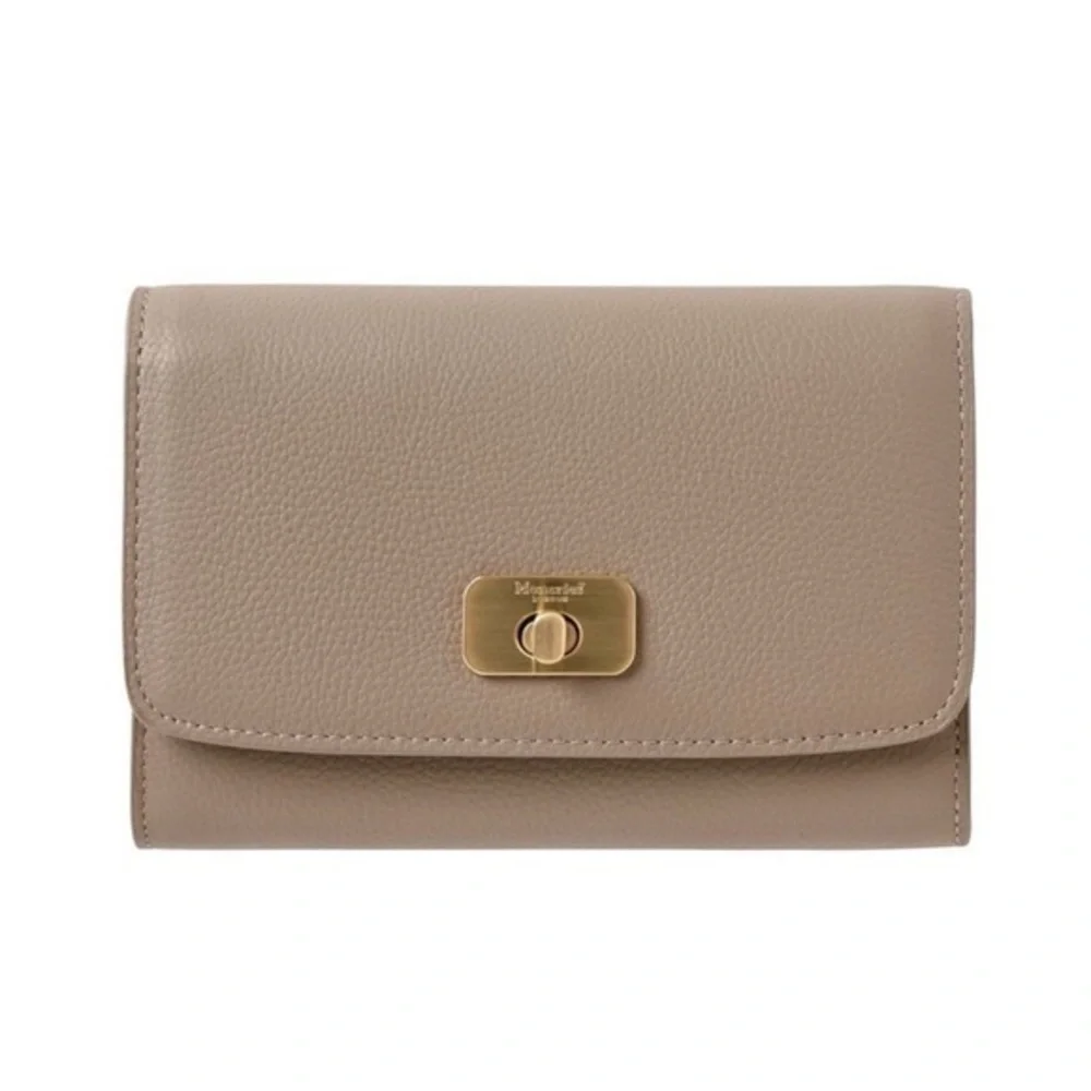NEW Moncrief London Winter Taupe Wallet with Tags and Gift Box